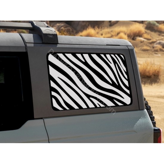 zebra decal for Bronco 6g quarterpanel window