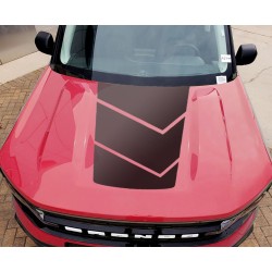 Hood vinyl Overlay graphics for Ford Bronco Sport - V3