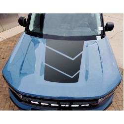 Hood vinyl Overlay graphics for Ford Bronco Sport - V3