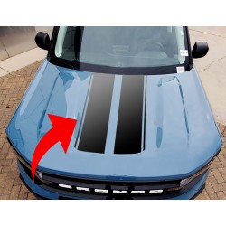Vinyl Hood Accents stripes graphics for Ford Bronco Sport - V8