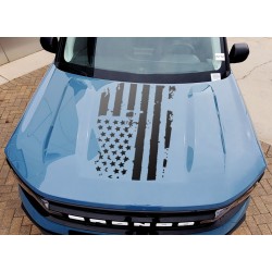 American Flag Hood Graphics Decal (Ford Maverick ) - v9