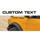 Custom Text fender hood letters for Ford Bronco sticker