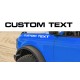 Custom Text fender hood letters for Ford Bronco sticker