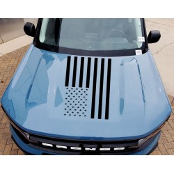 American Flag hood graphics for Ford Bronco Sport - V2a