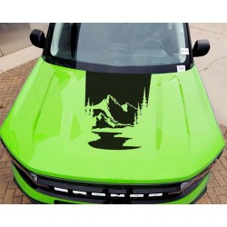 Mountains Hood vinyl Overlay graphics for Ford Bronco Sport 