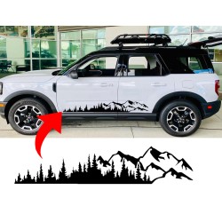 Trees and mountains for Ford Bronco Sport body decal - v2