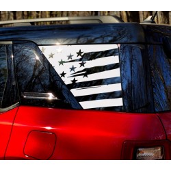 American Flag 3rd Window Decal for Ford Bronco Sport - v3