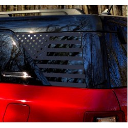Amercian Flag 3rd Window Decal for Ford Bronco Sport - v2