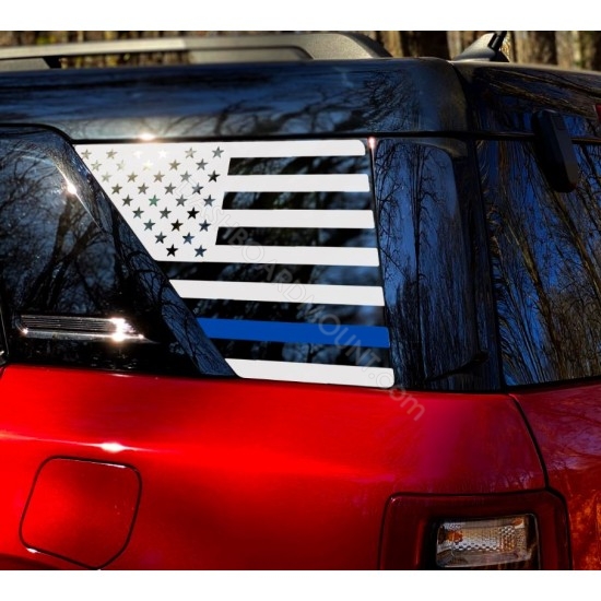 american flag bronco window sticker