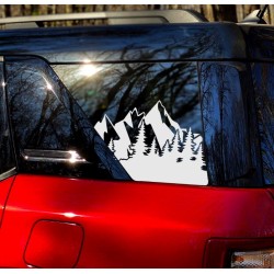 3rd Window Forest Mountain Flag Decal for Bronco Sport - v5