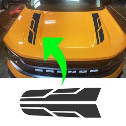 Vinyl Hood Accents stripes graphics for Ford Bronco Sport - V6