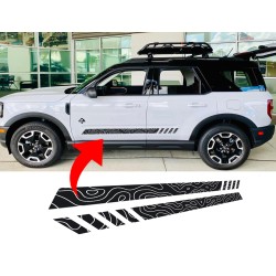 Door Body Topographical stripe Graphics for Bronco Sport - v14
