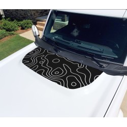 Hood cowl topographical design decal for 6G Ford Bronco