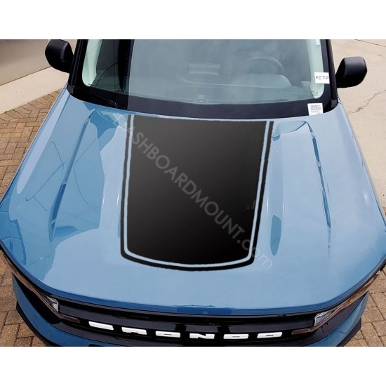 blackout decal for the bronco sport hood