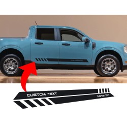 Side door stripes with any custom text for Ford Maverick  - v3