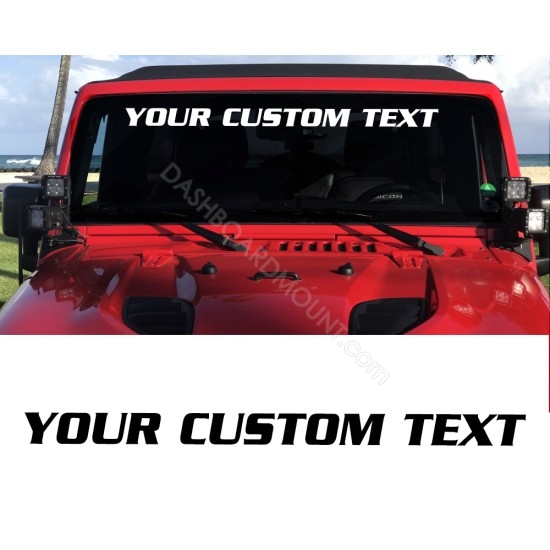 cheap truck Windshield custom Text sticker hashtag