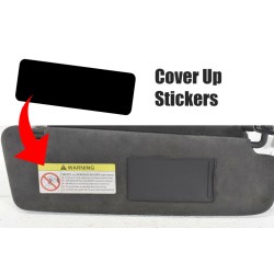 Sun visor cover up stickers for Porsche