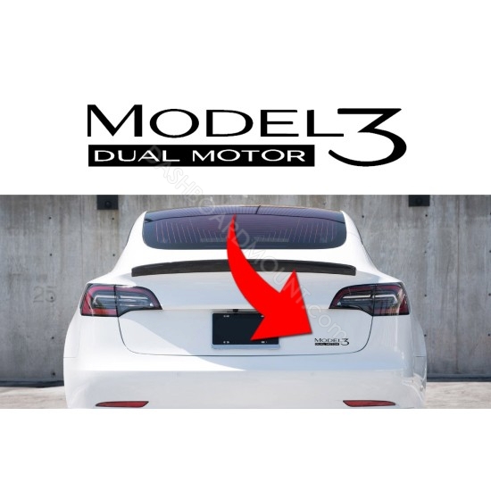 Model 3 Performance trunk decal 3 sticker