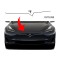 Tesla Model 3 Model Y bumper grille decal OUTLINE -  1a