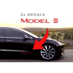2pcs Model 3 door panel Decals