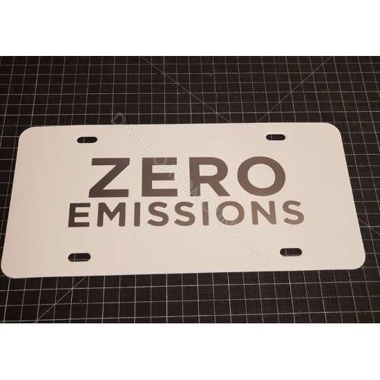 Zero Emission tesla plates sticker