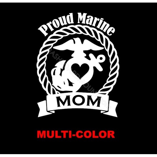 USMC Proud Marine Mom sticker