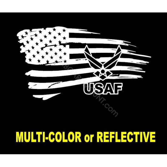 USAF logo flag 3 sticker