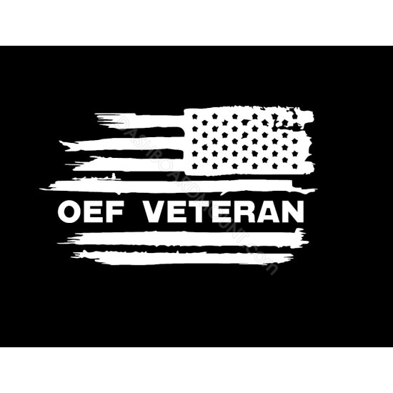 OEF Veteran US Flag 1 sticker