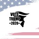vote Trump 2020 for president sticker