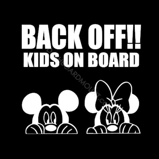 Back Off Kids on Board sticker