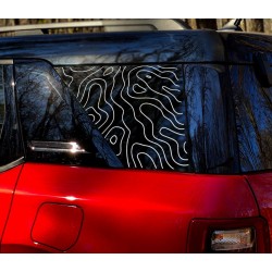 Topographical lines Window Decal for Ford Bronco Sport