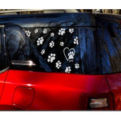 Pet paws dog lover Window Decal for Ford Bronco Sport