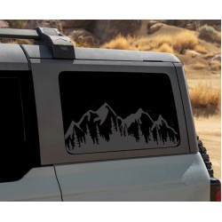 3rd Window Trees and Forest decal graphics for Ford Bronco 6G - V5