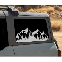 3rd Window Trees and Forest decal graphics for Ford Bronco 6G - V5