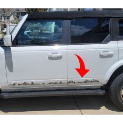 Body door side sound wave stripes graphics for 6G Ford Bronco - v8