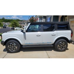 Body door side sound wave stripes graphics for 6G Ford Bronco - v8