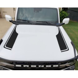 Hood accent stripes decal sticker for 6G Ford Bronco - v2