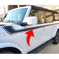 1960s Retro Body door side stripes graphics for 2021 2022 6G Ford Bronco