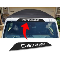 Custom Text name Bronco 6G Windshield Banner - v2