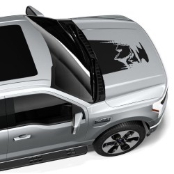 Black Tree mountains hood decal graphics for Ford Lightning - v13