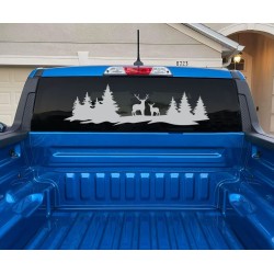 Maverick Rear small Window trees mountains - v1