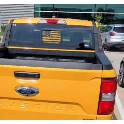 Maverick Rear small Window distressed American Flag - v3