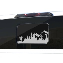 Maverick Rear small Window Trees Mountains decal 