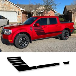 Side door Speedway stripes graphics for Ford Maverick - v20