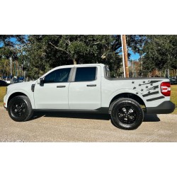 Bedside American Flag graphics Decals for Ford Maverick  - v13