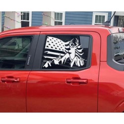 Side Window American Flag Graphics for Ford Maverick