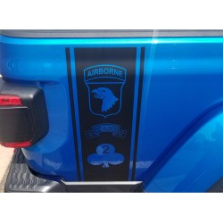 Pickup Truck bedside Stripes + Custom Graphic