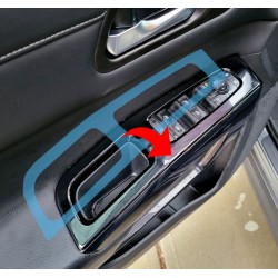 Antiscratch piano finish door handles for Nissan Pathfinder