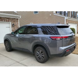 Zebra print window decal for Nissan Pathfinder 