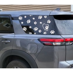 Paws print Dog pet life window decal for Nissan Pathfinder 